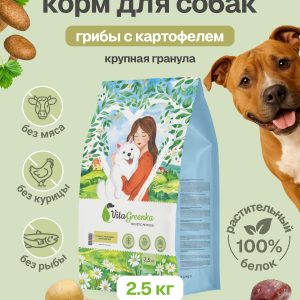 VitaGreenka. Грибы с молодым картофелем, крупная гранула - 2,5 кг