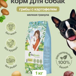 VitaGreenka. Грибы с молодым картофелем, мелкая гранула - 1 кг